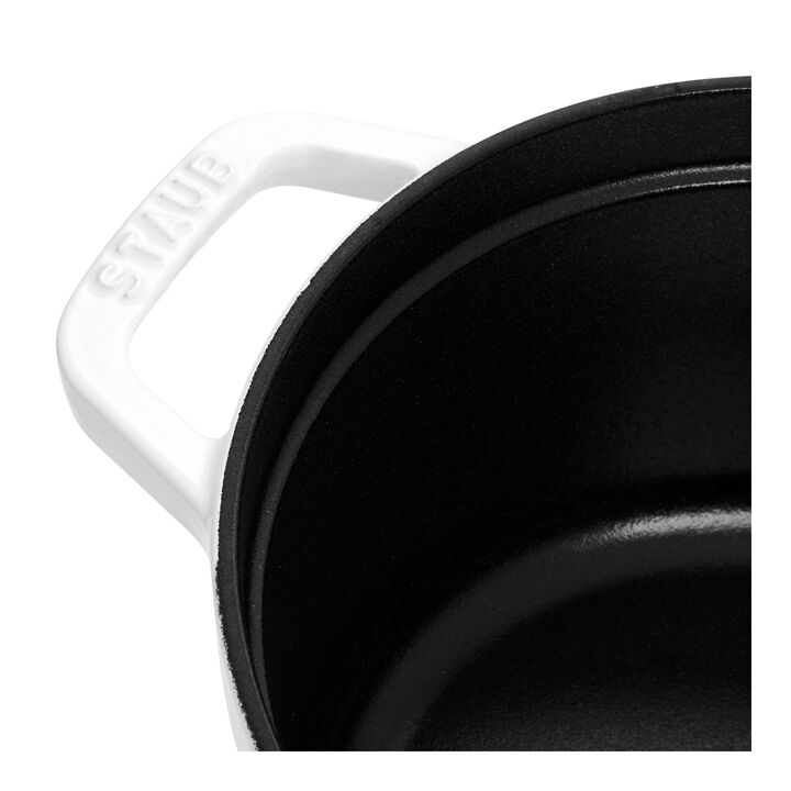 Cast Iron, 5.75 qt, Oval, Dutch Oven, Pure-white, large 4