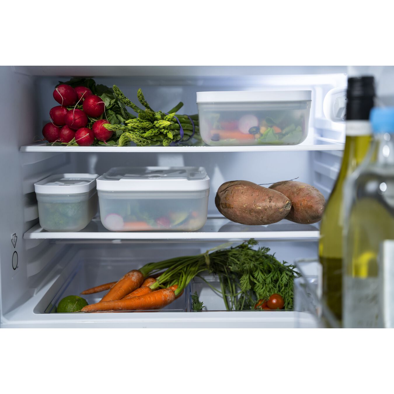 Boîte pour frigo, Plastique, semi transparent-Gris,,large 5
