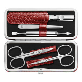 5-pc, Red, Leather, Frame Case