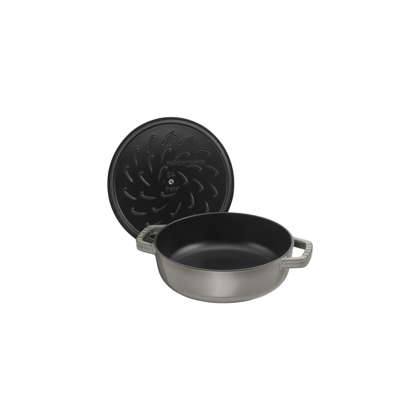 3.7 l cast iron round Saute pan Chistera, graphite-grey,,large 2
