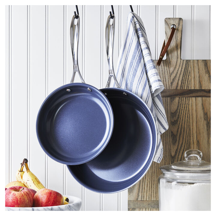 Clad CFX, 2-pc, Stainless Steel, Ceramic Coating, Non-stick, Frying Pan Set, large 2