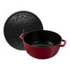 Cast Iron, 5.25 qt, Essential French Oven with Snake Lid, cranberry - Factory Second, small 2