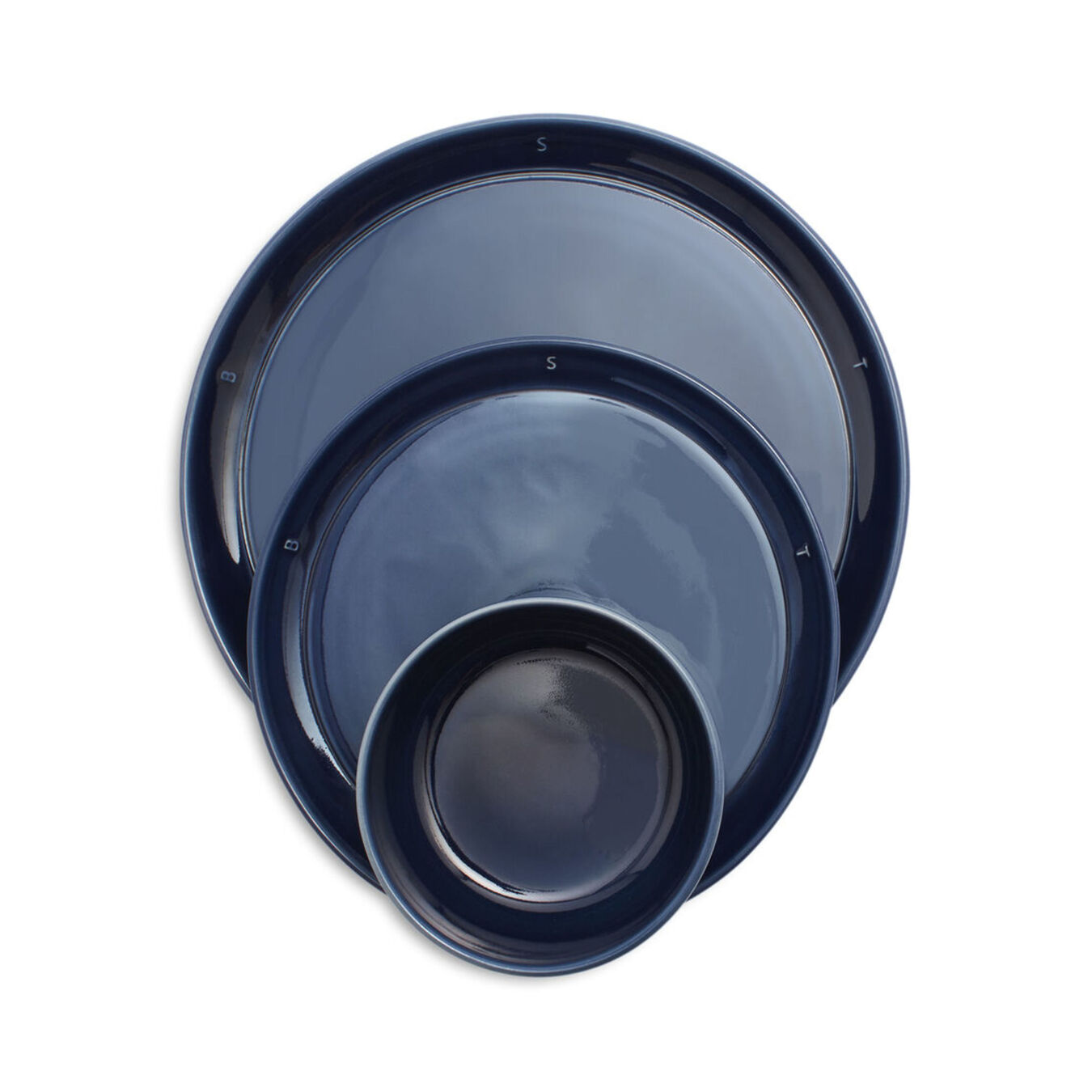 Serving set, 12 Piece | dark-blue | ceramic,,large 1