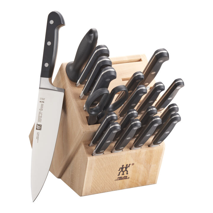 Professional S, 20-pc, Knife block set, natural, large 3