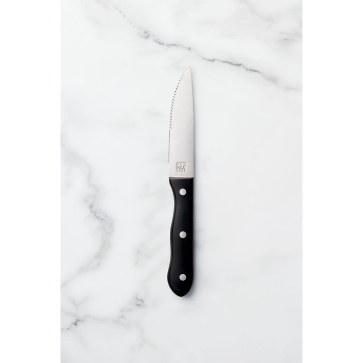 12-pc, Serrated Steak Knife Set With Black ABS Handle, large 3