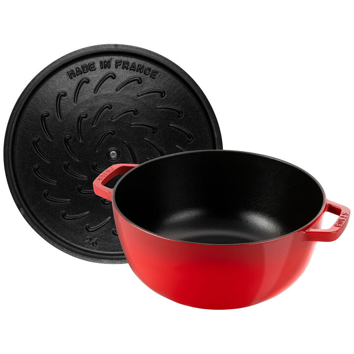 Cast Iron - Specialty Shaped Cocottes, 3.75 qt, Essential French Oven, cherry - Factory Second, large 2