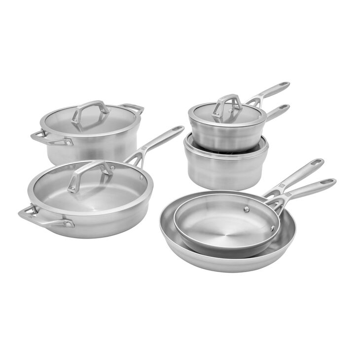 Motion Stainless Steel, 10 Piece stainless steel Cookware set, large 1