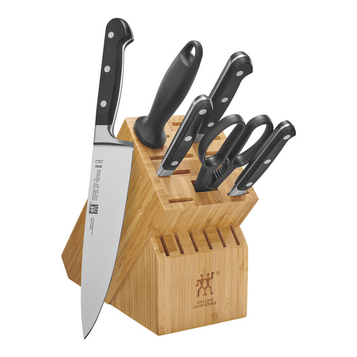 Professional S, 7-pc, Knife Block Set, bamboo, large 1