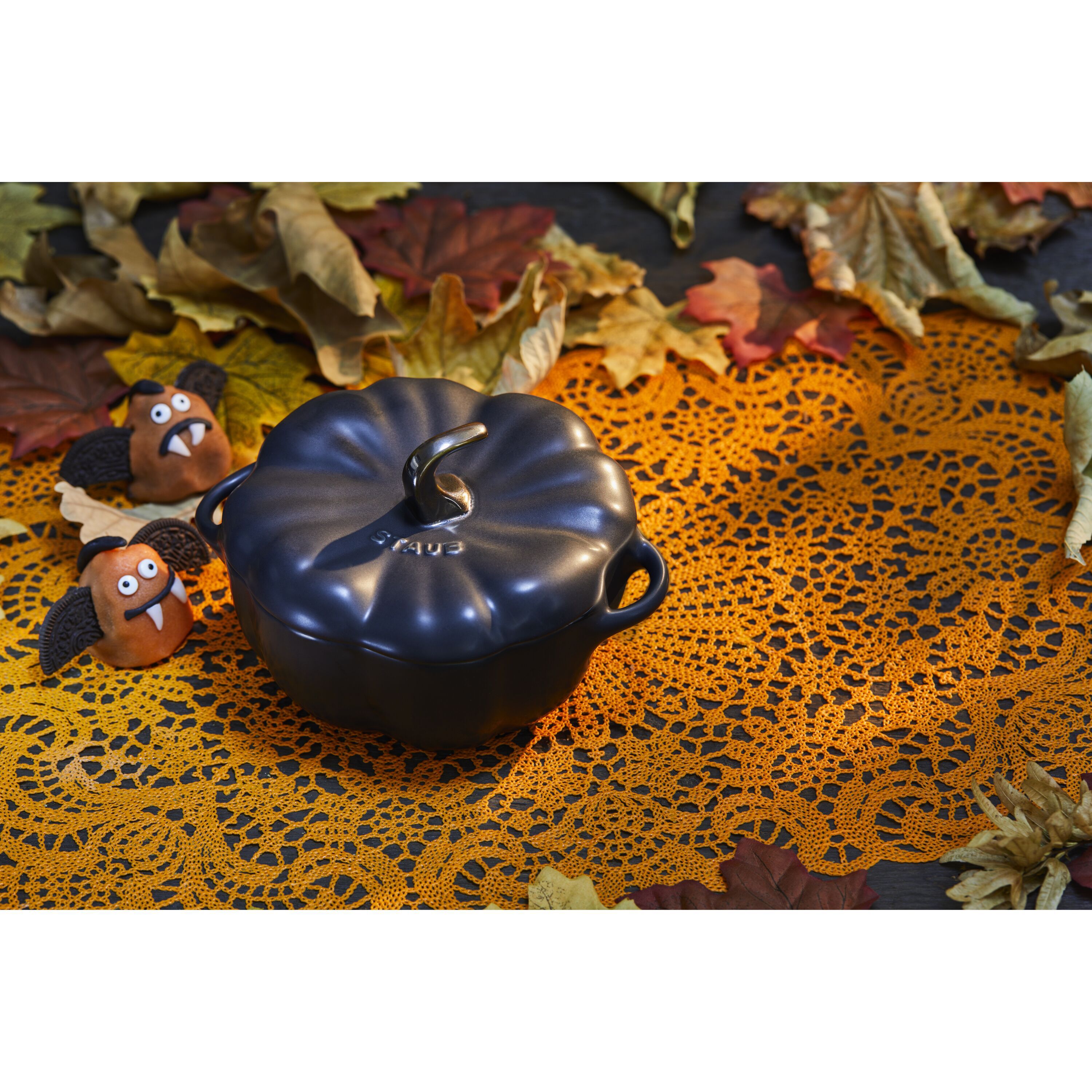 Staub Stoneware Pumpkin, Petite Dutch Oven