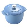 12 cm round Cast iron Rice Cocotte ice-blue,,large