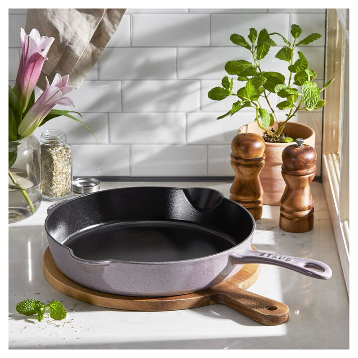 Cast Iron, 11-inch, Traditional Deep Skillet, Lilac, large 3
