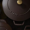 Braisers, 24 cm round Cast iron Saute pan Chistera chocolate, small 2
