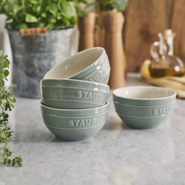 Schüssel Set 12 cm / 4-tlg, Eukalyptus, Keramik