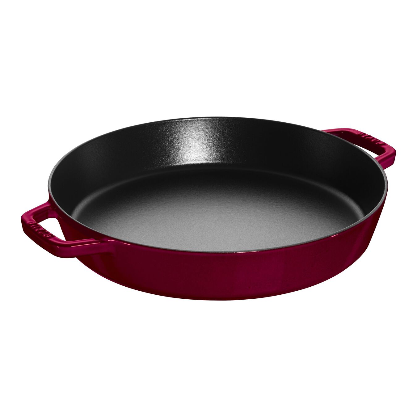 34 cm cast iron Paella pan, Bordeaux,,large 1