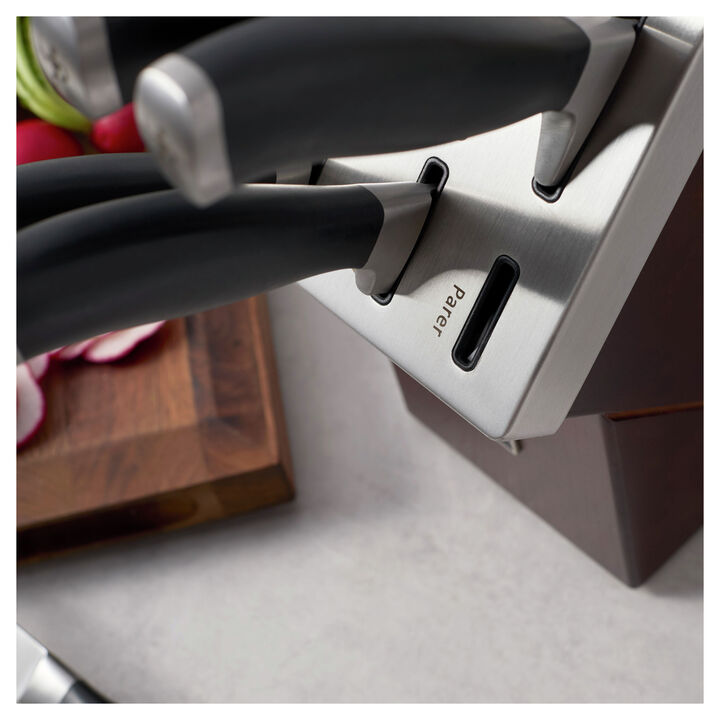 Elan, 7-pcs, Knife block set, brown, large 4