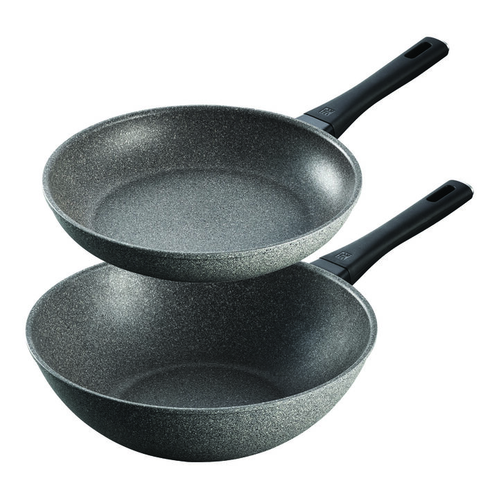 Terreno, 2 Piece aluminum Frypan and Wok Set, large 1