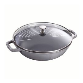 Staub Cast Iron - Woks/ Perfect Pans, 12-inch, Perfect Pan, graphite grey