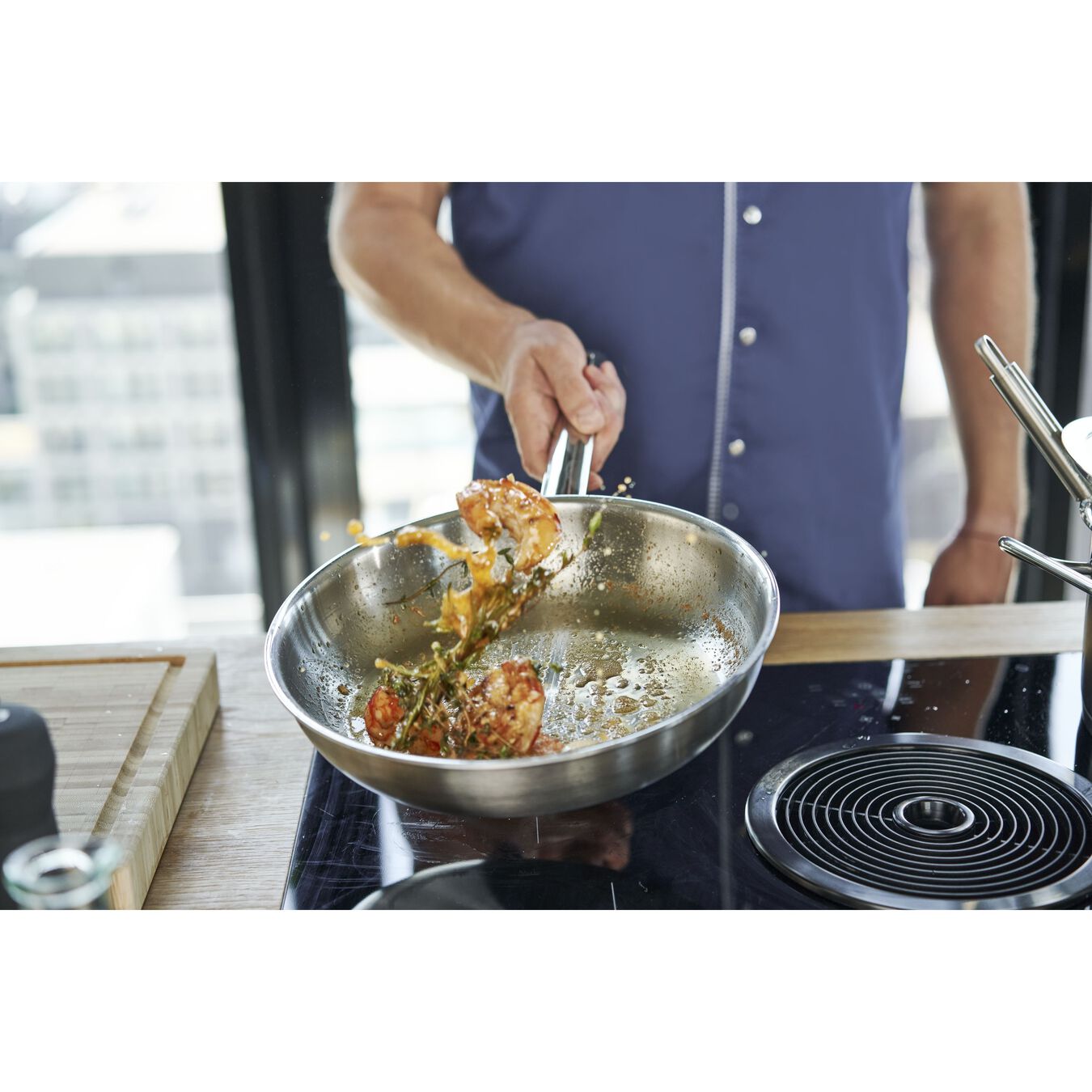 24 cm 18/10 Stainless Steel Frying pan silver,,large 8
