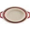 Ceramic - Oval Baking Dishes/ Gratins, 2-pc, Baking Dish Set, Cherry, small 3