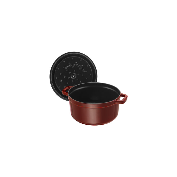 Cast Iron, 7 qt, Round, Dutch Oven, Grenadine - Factory Second, large 3
