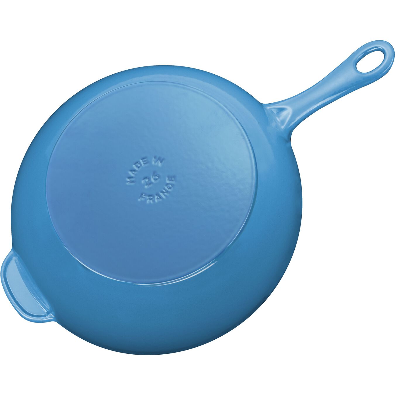 26 cm / 10 inch cast iron DAILY PAN WITH GLASS LID, ice-blue - Visual Imperfections,,large 5