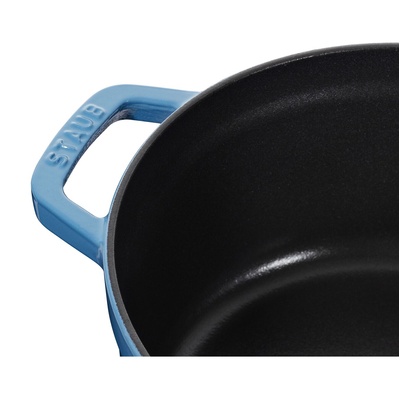 3.8 l cast iron round Cocotte, ice-blue - Visual Imperfections,,large 6