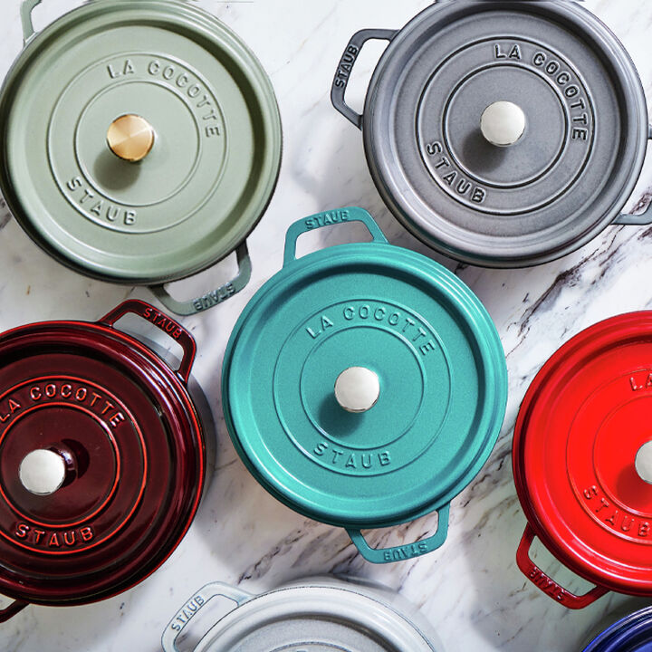 Cast Iron, 5.5 qt, Round, Dutch Oven, Turquoise, large 2