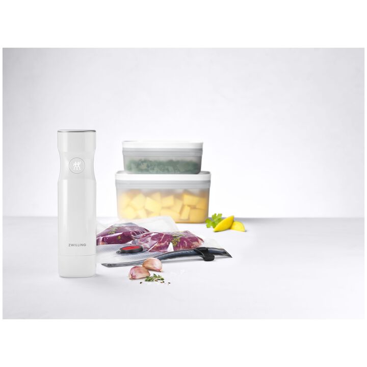 Fresh & Save, Vakuum startpakke, Plastik / S/M, 7-dele, Hvid, large 2