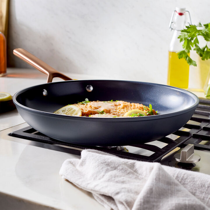Milano, 12-inch, Frying Pan Ceramic Nonstick Titanium, Blue, large 4