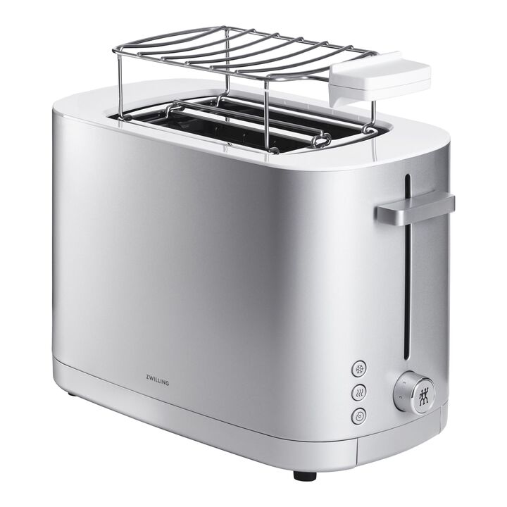 2 SHORT SLOTS TOASTER WITH BUN WARMER - SILVER, large 1