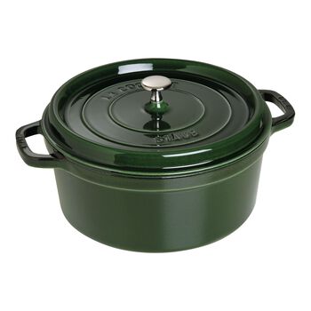 28 cm round Cast iron Cocotte basil-green,,large 1