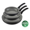 Bari, Set di padelle, 3-pz. / 20/24/28 cm, granito, Alluminio, small 1