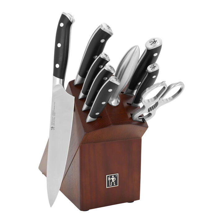 Compass, 10 Piece, Knife block set, black, large 1