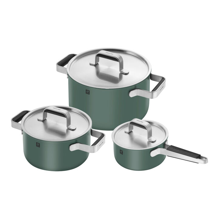 Pure, Pots and pans set, 6-pc, 18/10 Stainless Steel, large 1