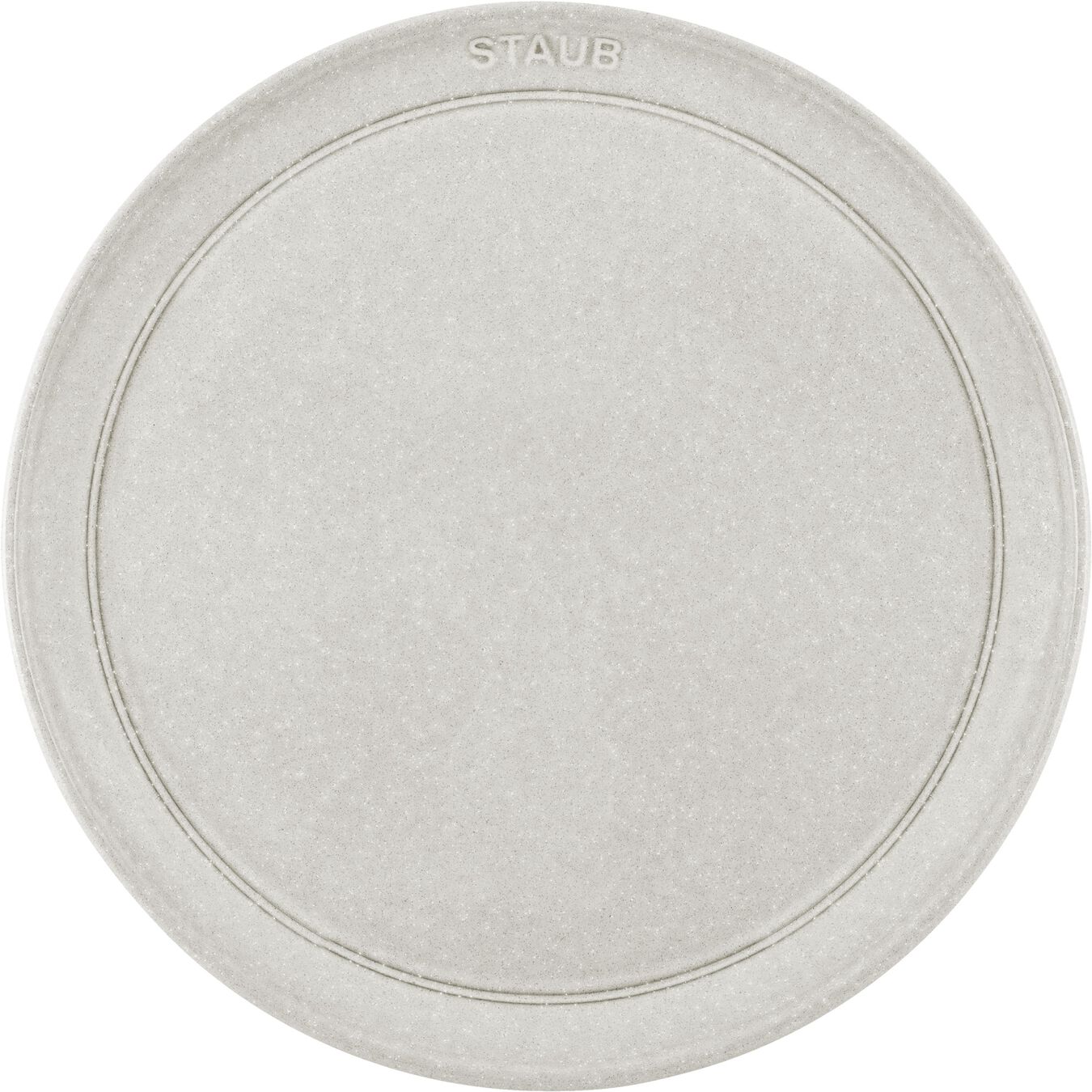 26 cm ceramic round Plate flat, white truffle,,large 2