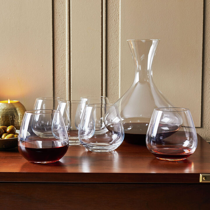 Predicat, 7-pc Stemless Wine Glass And Decanter Set, large 3