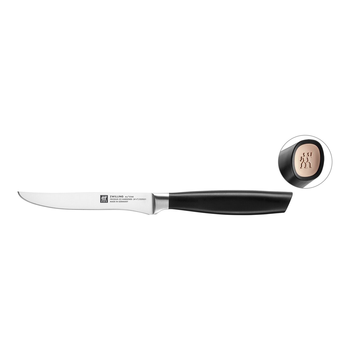 Grill kniv 12 cm, roséguld,,large 1