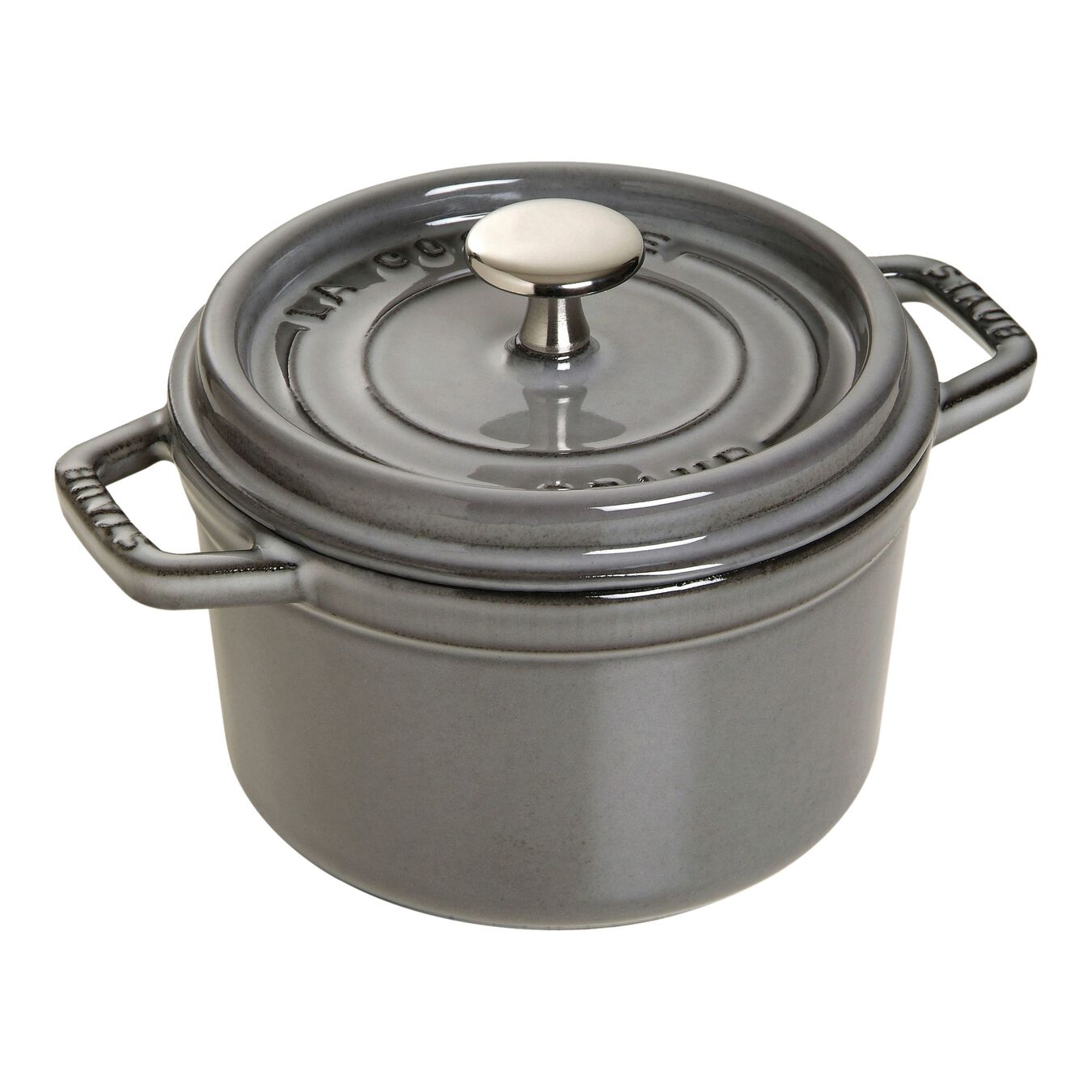 800 ml cast iron round Cocotte, graphite-grey - Visual Imperfections,,large 1