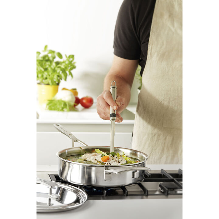 Industry 5, 3 qt Sauté Pan With Helper Handle And Lid, 18/10 Stainless Steel , large 4
