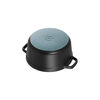 12.5 l cast iron round Cocotte, black - Visual Imperfections,,large