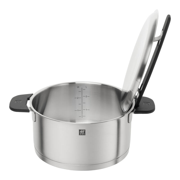 More, 5-pcs, Set de casseroles, Argent, large 3