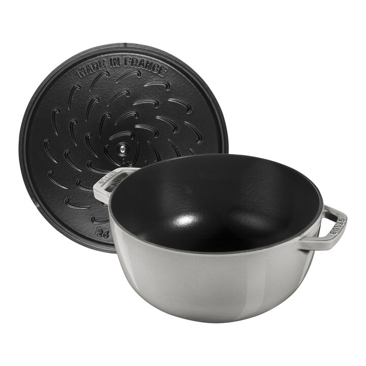 鋳物ホーロー鍋, Wa-NABE・フレンチオーブン 18 cm, 鋳鉄, large 2