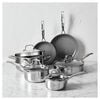 Clad H3, 10-pc, Stainless Steel Ceramic Coated Pots And Pans Set, small 3