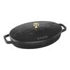 13-inch, oval, Oven dish with lid, black matte,,large