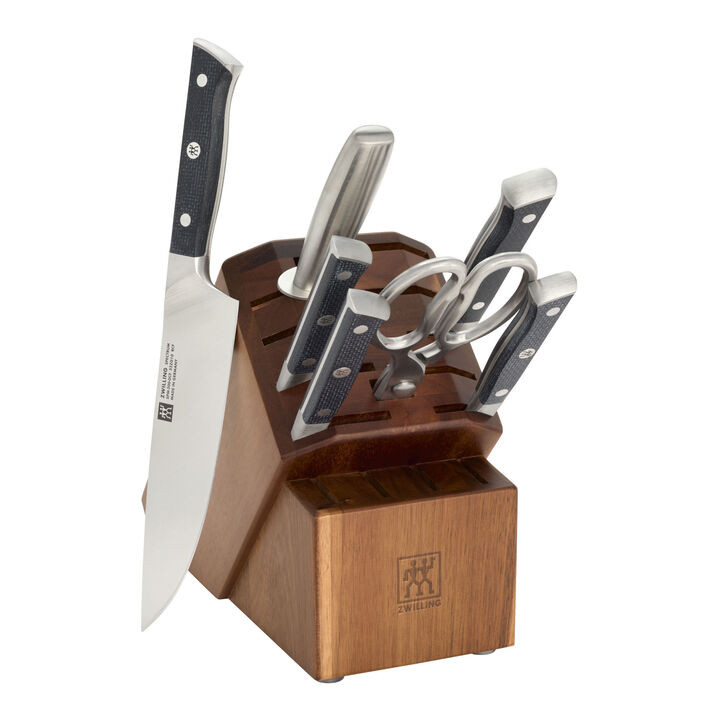 Spectrum, 8-pc, Knife block set, brown, large 1
