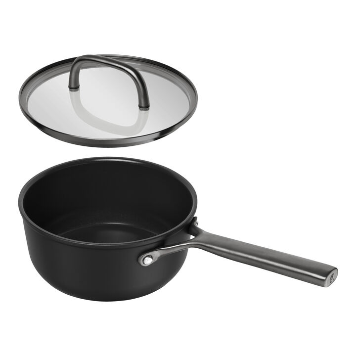 Milano, Casseruola con manico con coperchio in vetro - 18 cm, alluminio, CERAFORCE Titanium, large 3