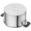 20 cm Stainless steel Stew pot silver-black,,large