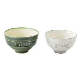 Staub Ceramique, Le Chawan ルチャワン Meotoセット ボウル KOHIKI M/バジルグリーン L 2-個