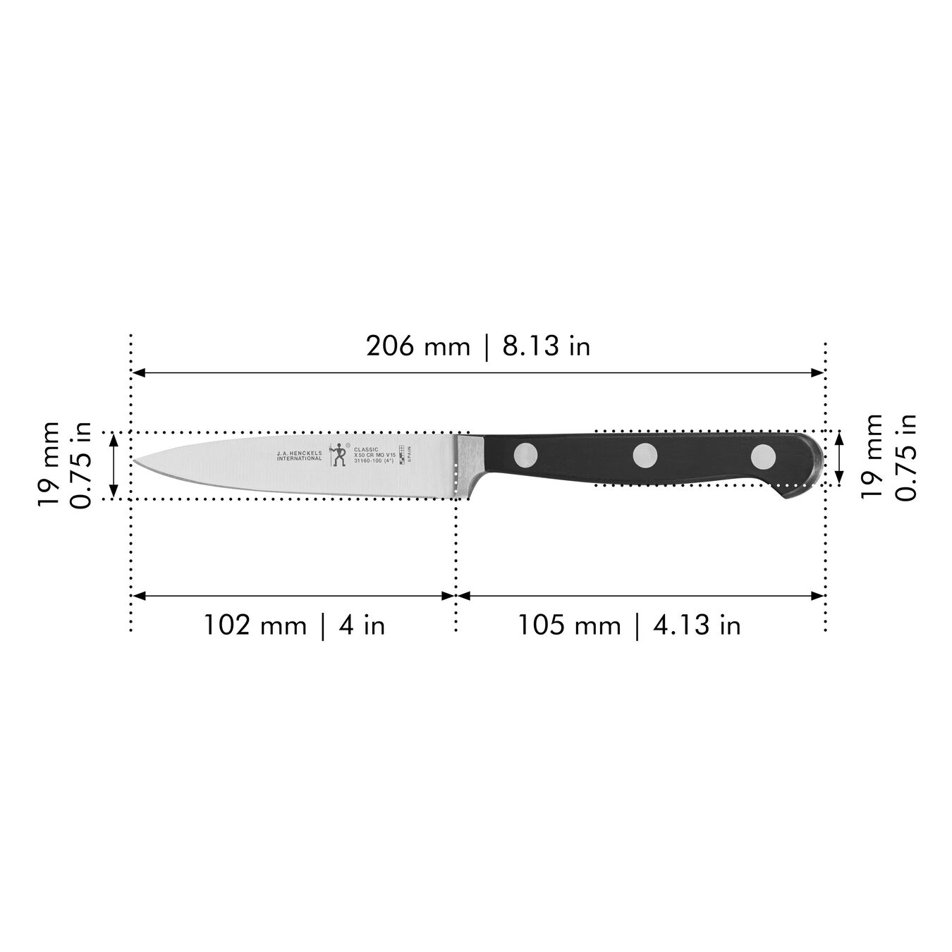 4 inch Paring knife,,large 2