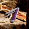 Outdoor, 3.5-inch, Trapper Folding Pocket Knife, Purple, small 3
